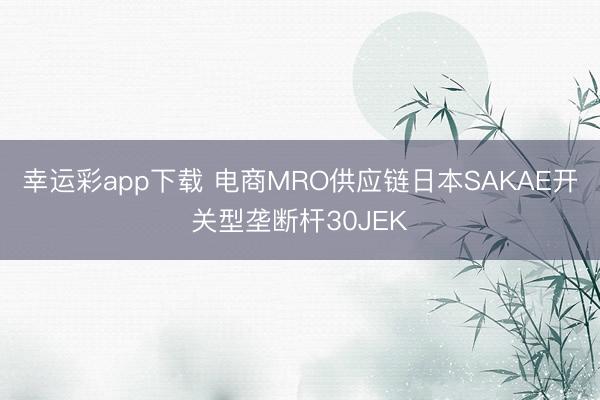 幸运彩app下载 电商MRO供应链日本SAKAE开关型垄断杆30JEK